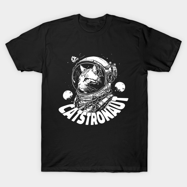 Catstronaut Cat Astronaut Space Adventure T-Shirt by UNDERGROUNDROOTS